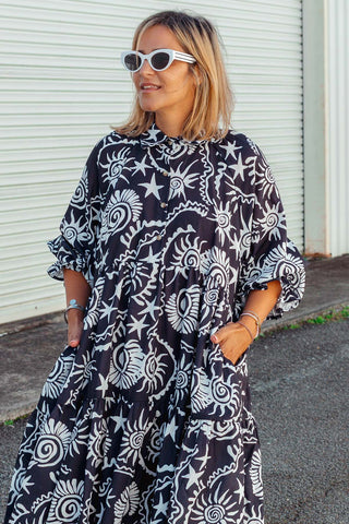 Winnie Dress - Equinox Black