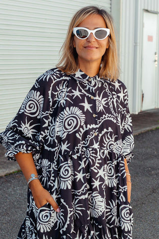 Winnie Dress - Equinox Black