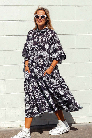 Winnie Dress - Equinox Black