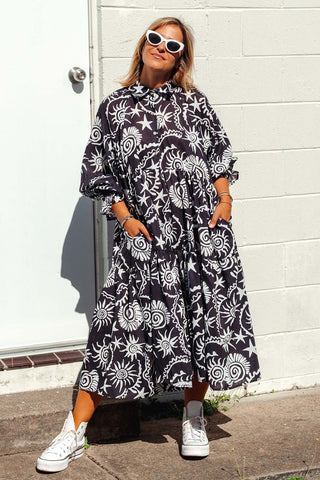Winnie Dress - Equinox Black