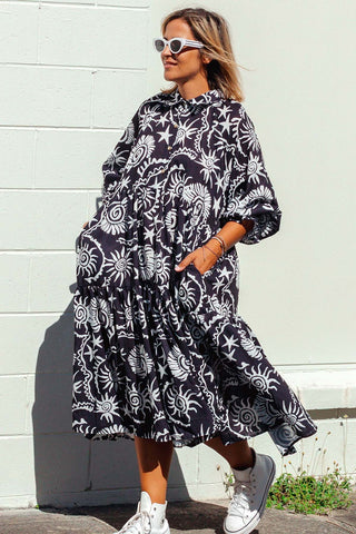 Winnie Dress - Equinox Black