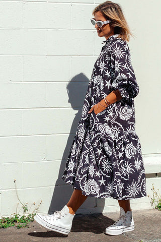 Winnie Dress - Equinox Black