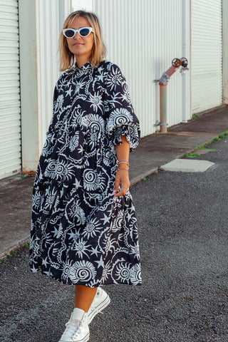 Winnie Dress - Equinox Black