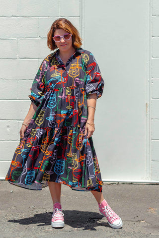 Winnie Dress - Happy Hour Black