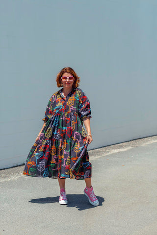 Winnie Dress - Happy Hour Black