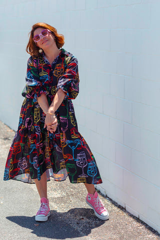 Winnie Dress - Happy Hour Black