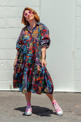 Winnie Dress - Happy Hour Black