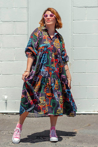 Winnie Dress - Happy Hour Black