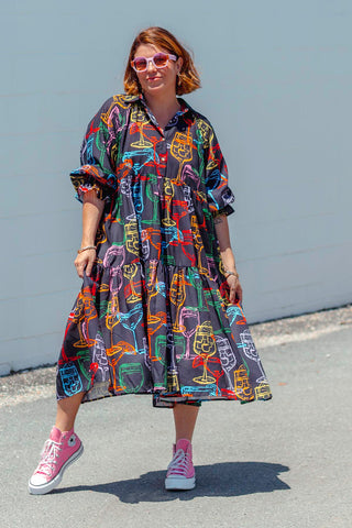 Winnie Dress - Happy Hour Black