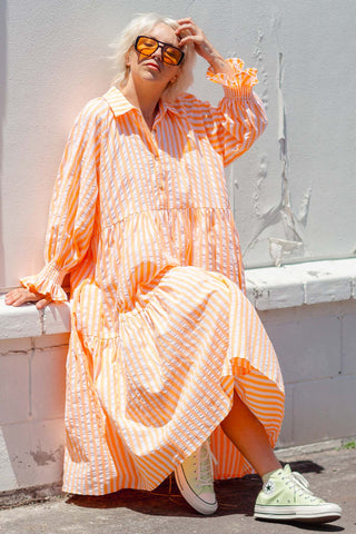 Winnie Dress - Neon Orange ***PRE ORDER***