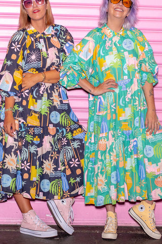 Winnie Dress - Sol Green