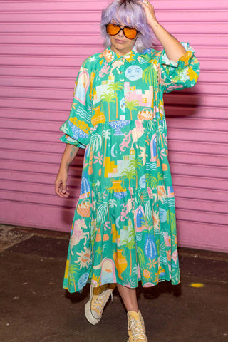 Winnie Dress - Sol Green