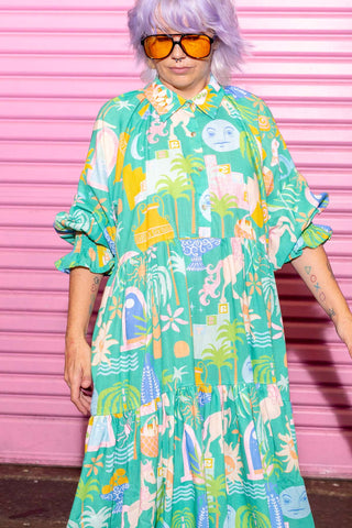 Winnie Dress - Sol Green