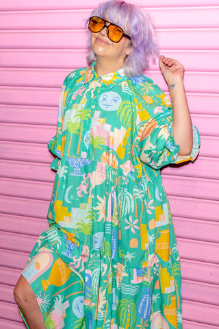 Winnie Dress - Sol Green