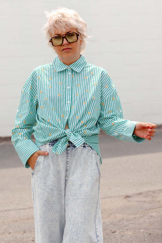 Zali Shirt - Lemon Drop Green