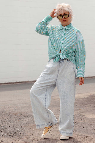 Zali Shirt - Lemon Drop Green