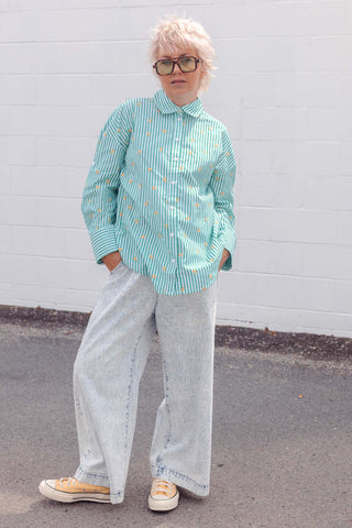 Zali Shirt - Lemon Drop Green