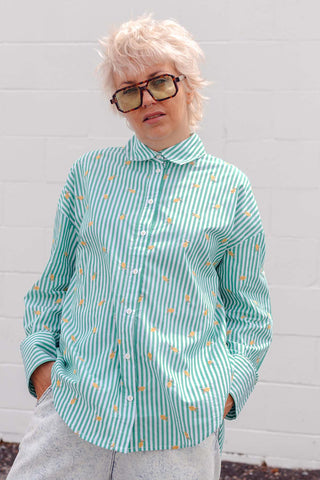 Zali Shirt - Lemon Drop Green