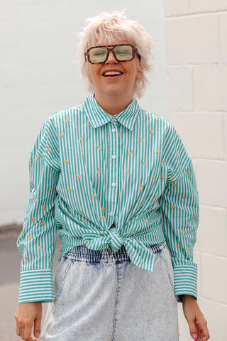 Zali Shirt - Lemon Drop Green