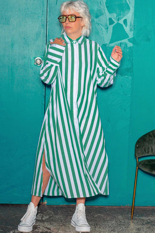 Zoe Shirt Dress - Green
