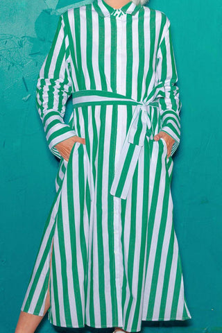 Zoe Shirt Dress - Green