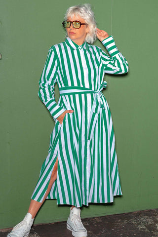 Zoe Shirt Dress - Green