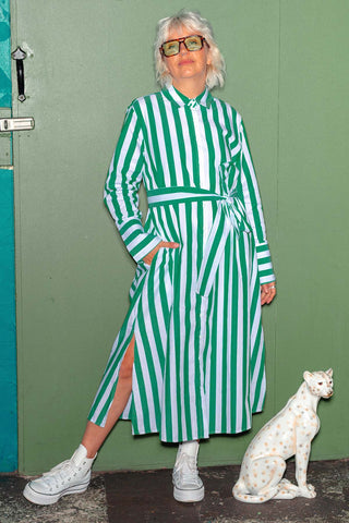 Zoe Shirt Dress - Green