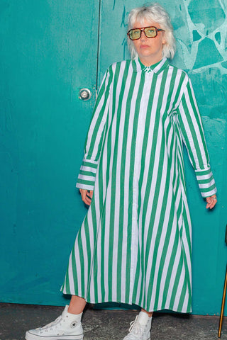 Zoe Shirt Dress - Green