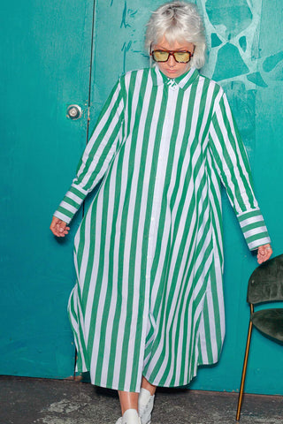 Zoe Shirt Dress - Green
