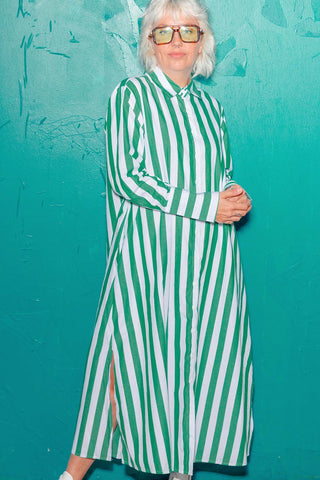 Zoe Shirt Dress - Green