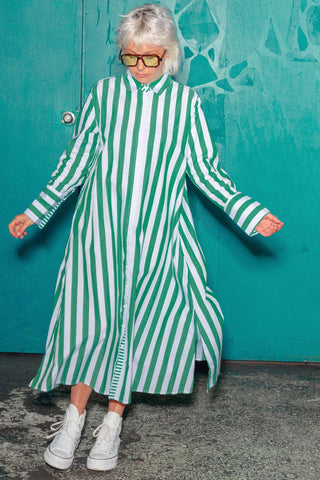 Zoe Shirt Dress - Green
