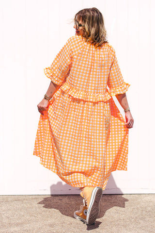 Freya Dress - Neon Orange ***PRE ORDER***