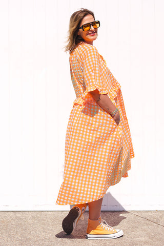 Freya Dress - Neon Orange ***PRE ORDER***