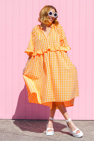Freya Dress - Neon Orange ***PRE ORDER***