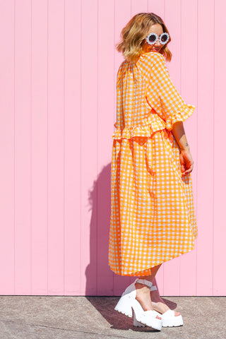 Freya Dress - Neon Orange ***PRE ORDER***