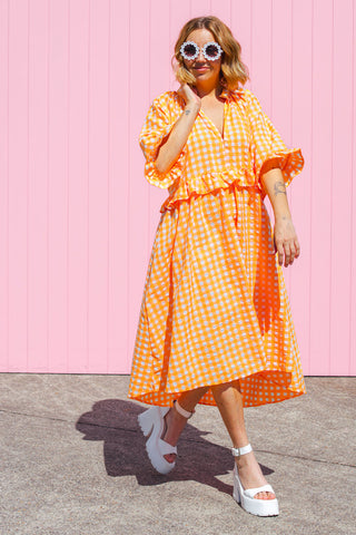 Freya Dress - Neon Orange ***PRE ORDER***