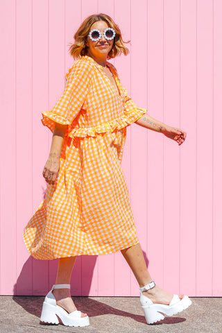 Freya Dress - Neon Orange ***PRE ORDER***