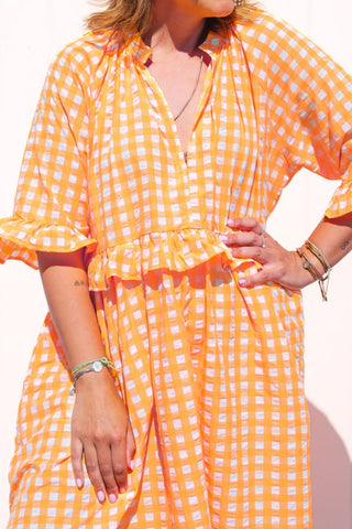 Freya Dress - Neon Orange