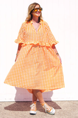 Freya Dress - Neon Orange ***PRE ORDER***
