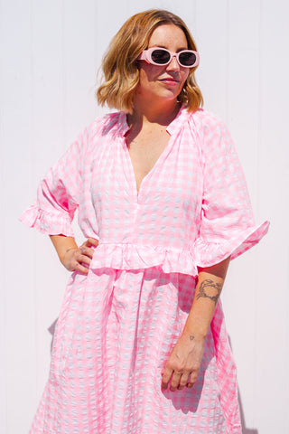 Freya Dress - Neon Pastel Pink ***PRE ORDER***