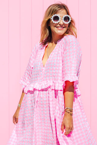 Freya Dress - Neon Pastel Pink ***PRE ORDER***