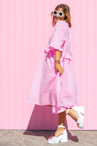 Freya Dress - Neon Pastel Pink ***PRE ORDER***
