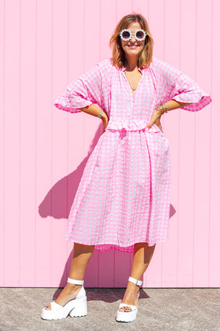 Freya Dress - Neon Pastel Pink ***PRE ORDER***