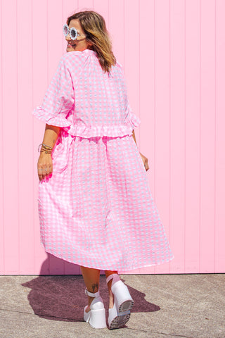 Freya Dress - Neon Pastel Pink ***PRE ORDER***
