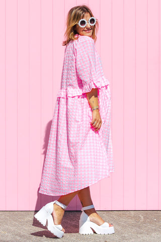 Freya Dress - Neon Pastel Pink ***PRE ORDER***