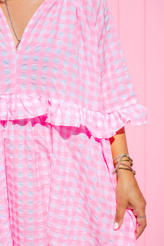 Freya Dress - Neon Pastel Pink ***PRE ORDER***