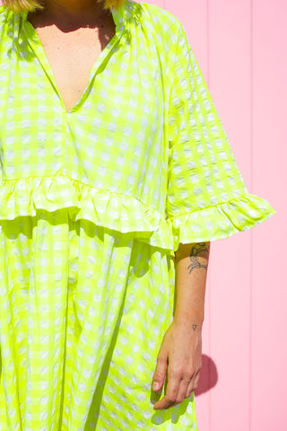 Freya Dress - Neon Yellow ***PRE ORDER***