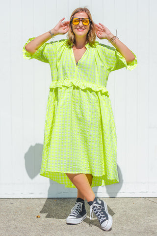 Freya Dress - Neon Yellow ***PRE ORDER***