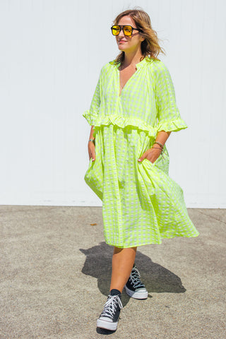 Freya Dress - Neon Yellow ***PRE ORDER***