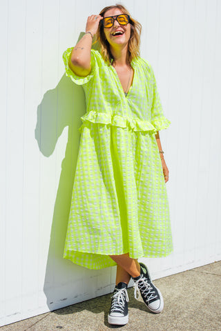 Freya Dress - Neon Yellow ***PRE ORDER***